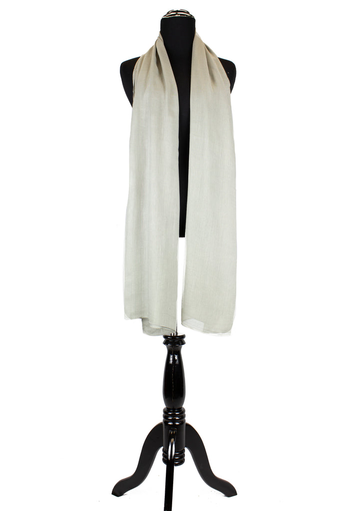 gray hijab made with organic bamboo fabric