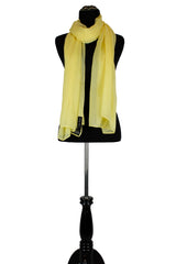 solid light yellow hijab made with modal fabric
