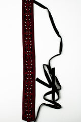 palestinian inspired embroidered belt waist tie