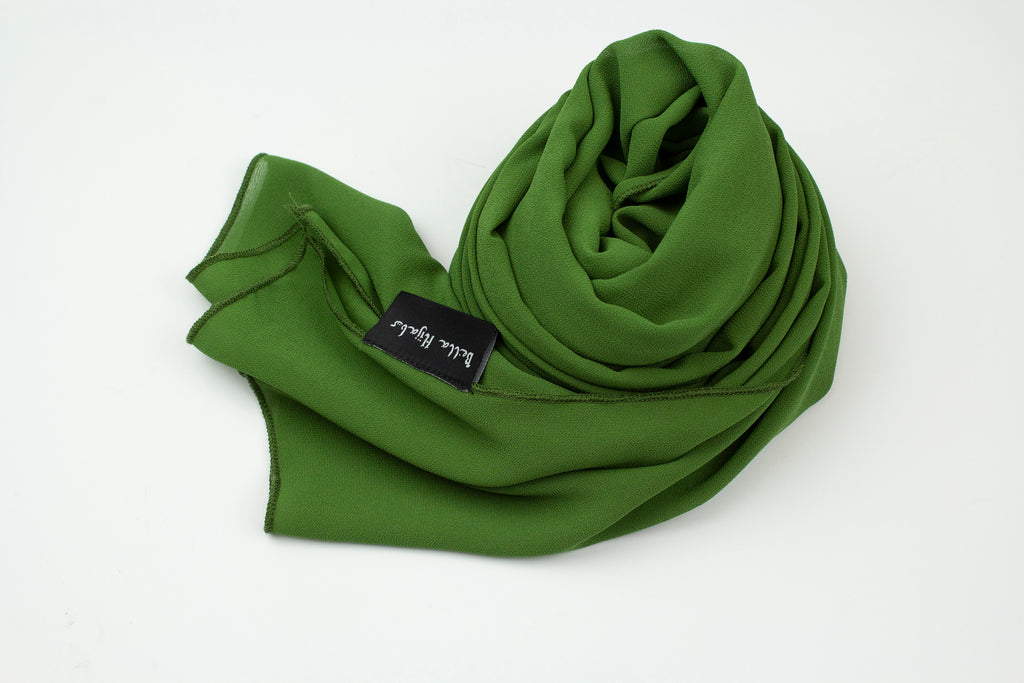emerald green chiffon hijab