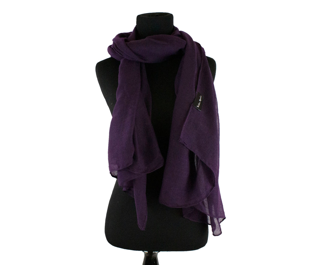 dark purple solid viscose hijab