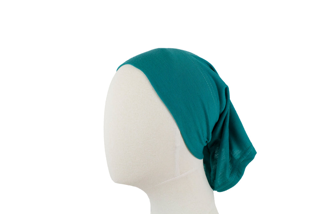 turquoise under cap for hijab