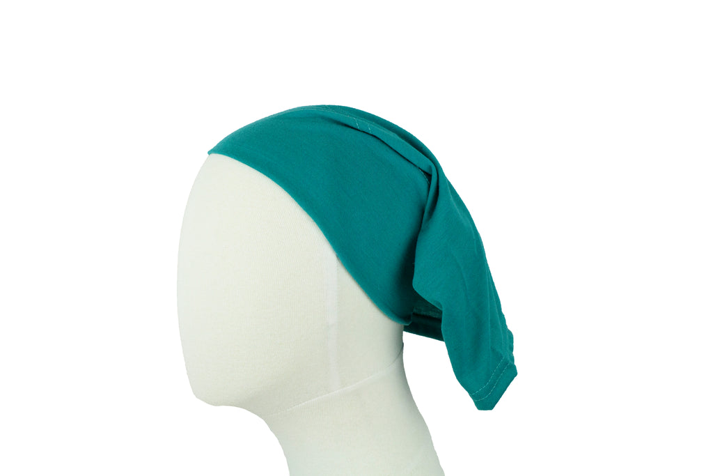 teal under cap for hijab