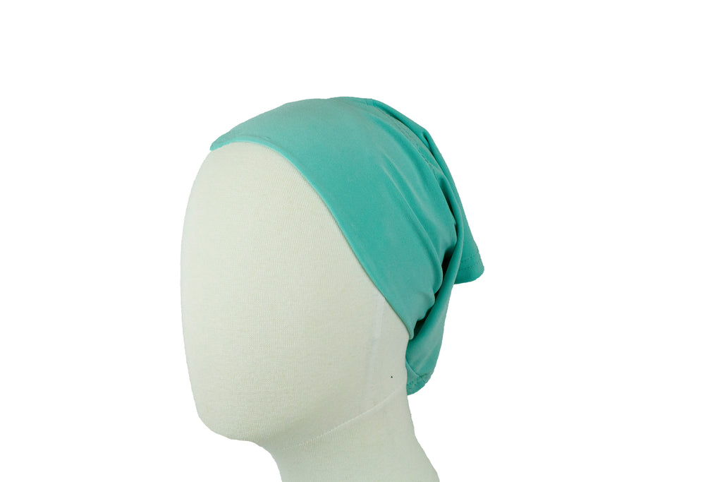 teal under scarf tube cap for hijab