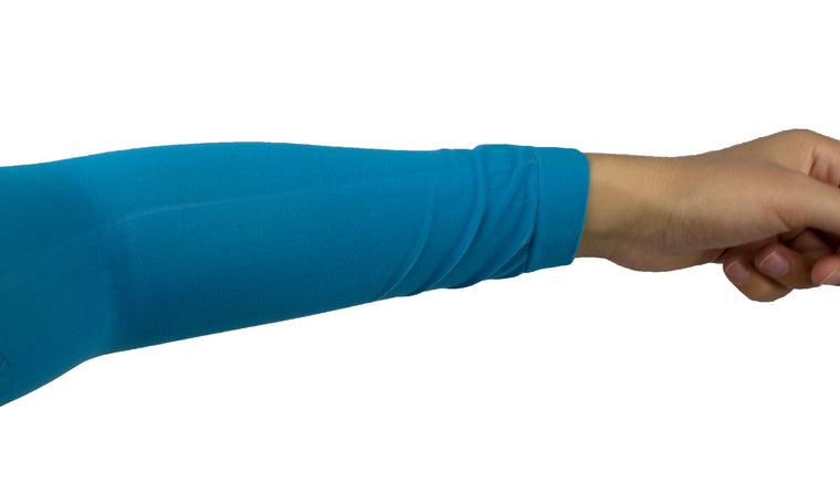Chiffon Stretchy Sleeve Extender - Turquoise