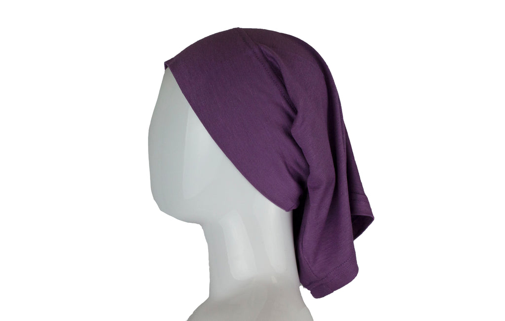 iris purple under scarf tube cap for hijab