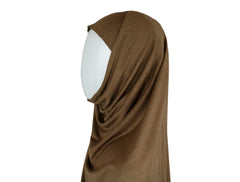 coffee brown jersey two piece hijab