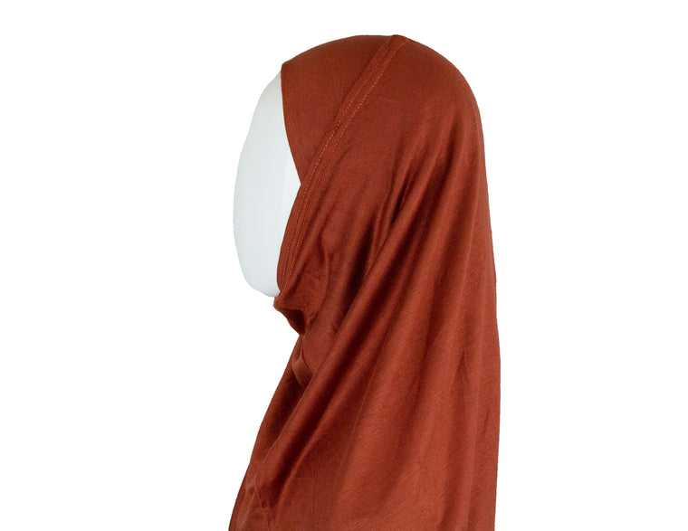 Jersey Two-Piece Hijab - Burnt Orange
