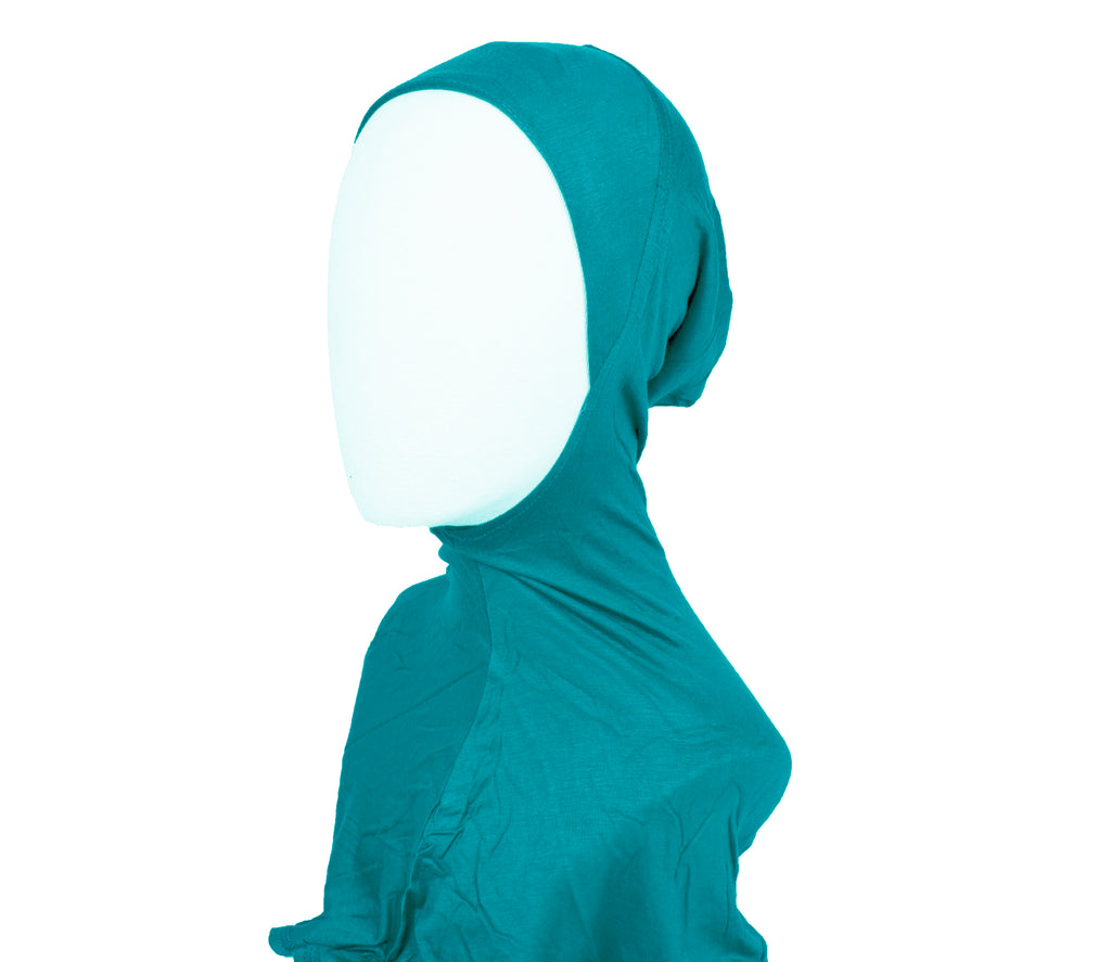 teal ninja full coverage under scarf cap for the hijab