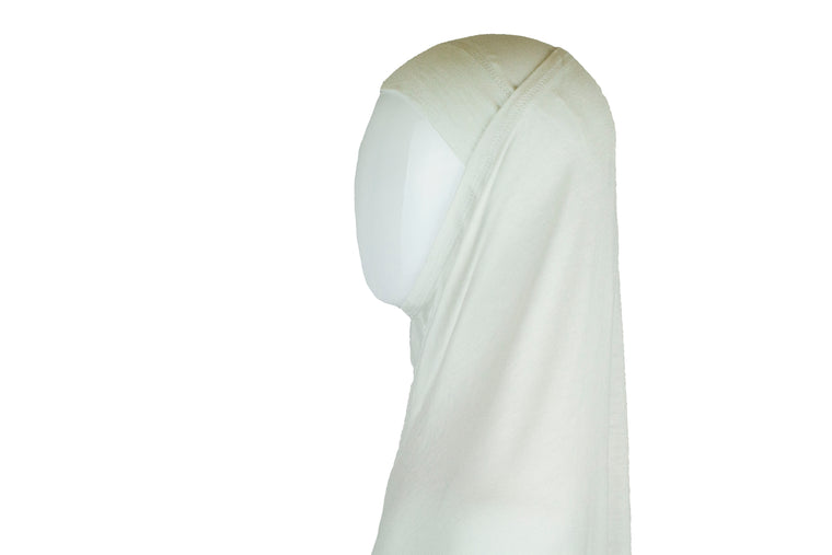 Jersey Two-Piece Hijab - White