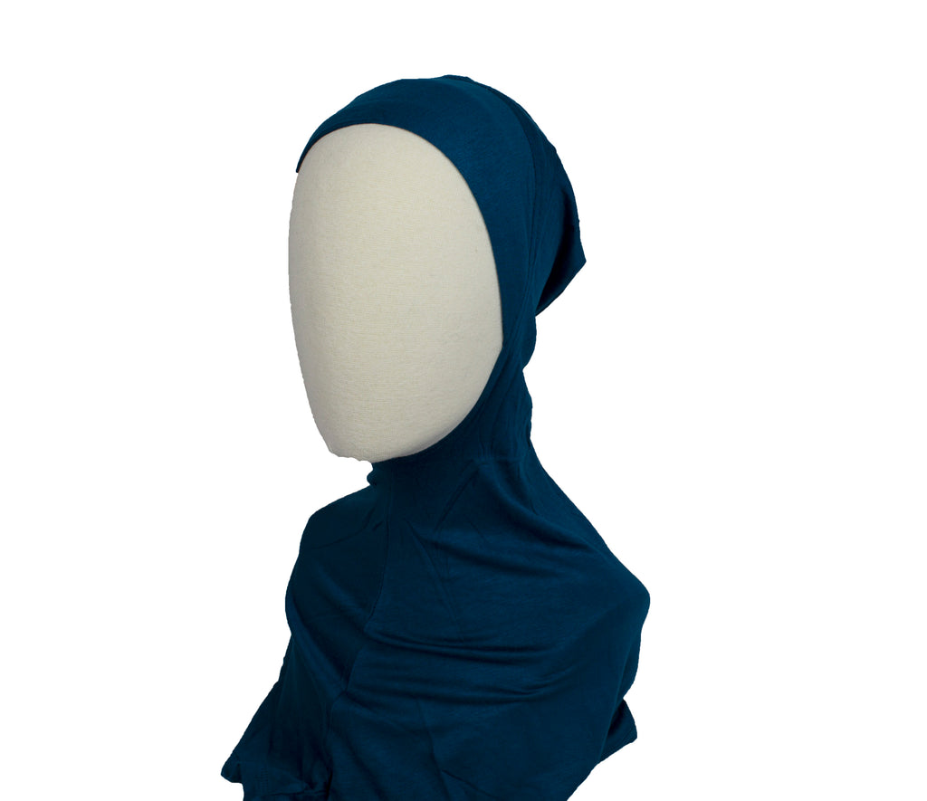 blue ninja full coverage under scarf cap for the hijab