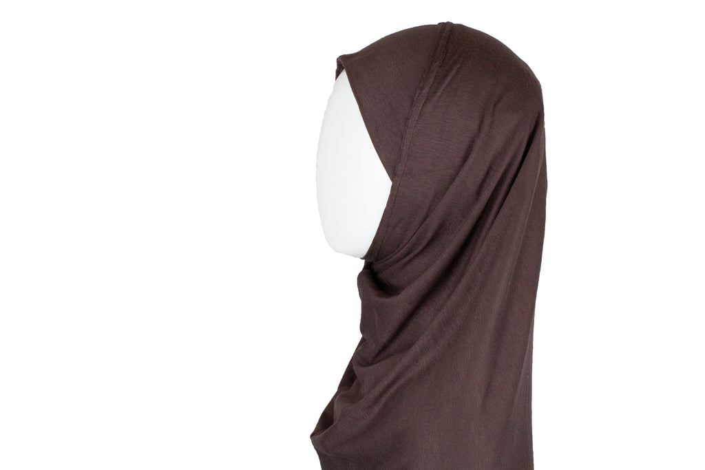 brown jersey two piece hijab
