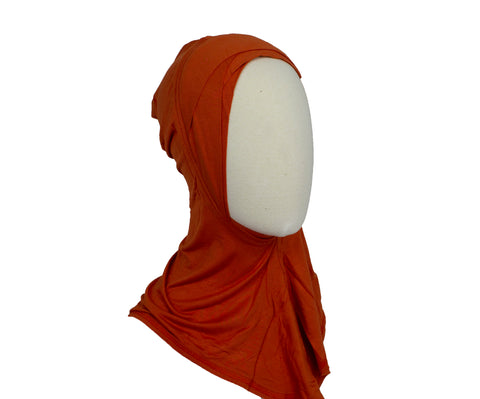 orange criss cross ninja under cap for the hijab