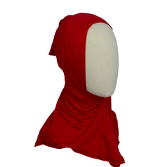 red criss cross ninja under cap for the hijab
