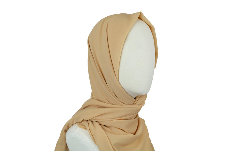 Premium Chiffon Hijab - Camel