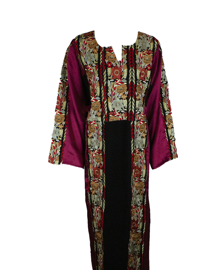 Abaya w/ Floral Embroidery