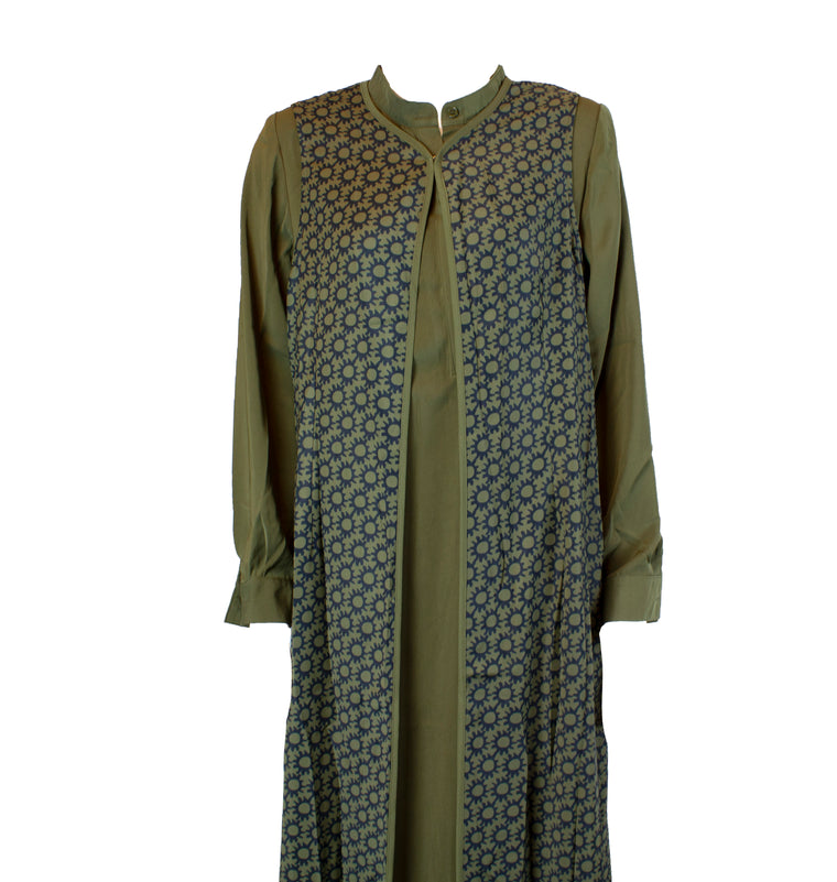 Abaya and Duster Set - Olive