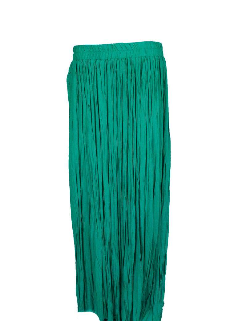Pleated Maxi Skirt - Green