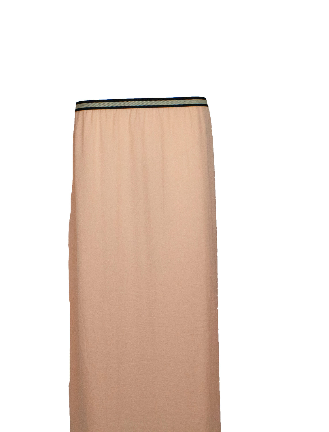 light pink peach maxi skirt with a waist band