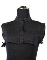 black fake collar with buttons