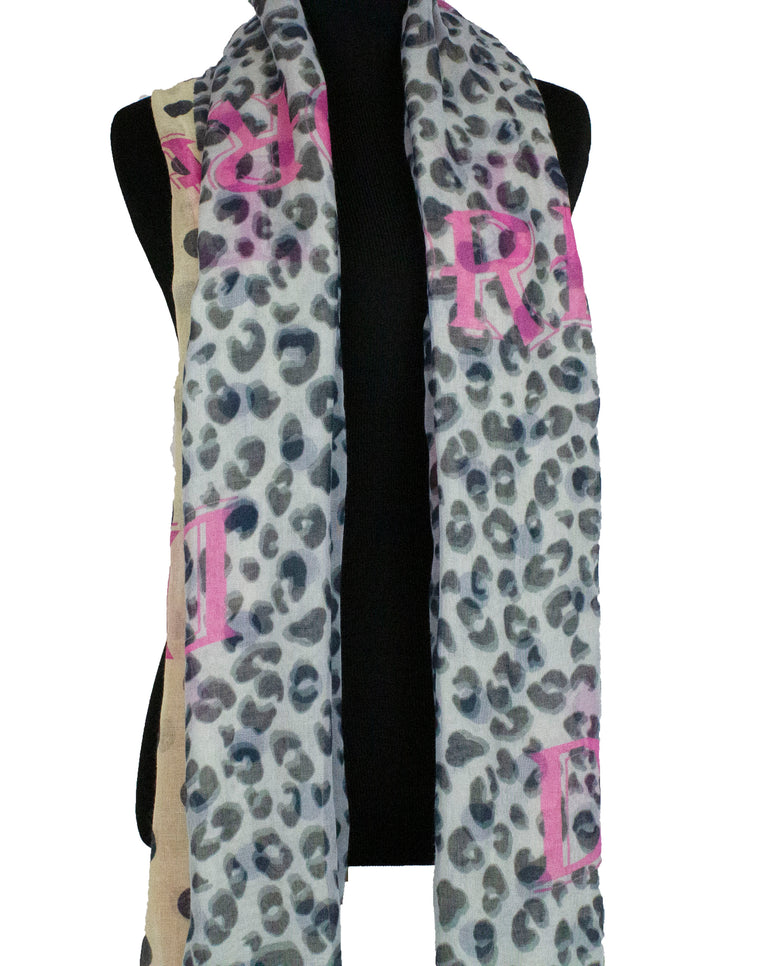 polka dot and cheetah print hijab