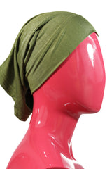 olive green under scarf tube cap for hijab