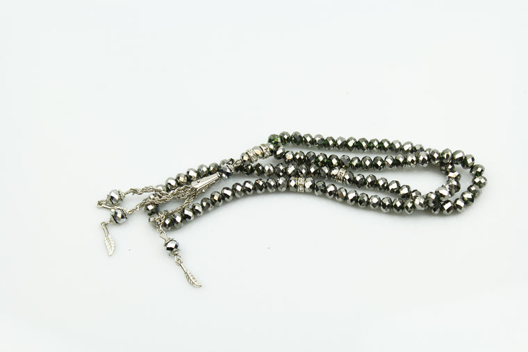 Crystal Tasbeeh (99 beads) - Dark Gray