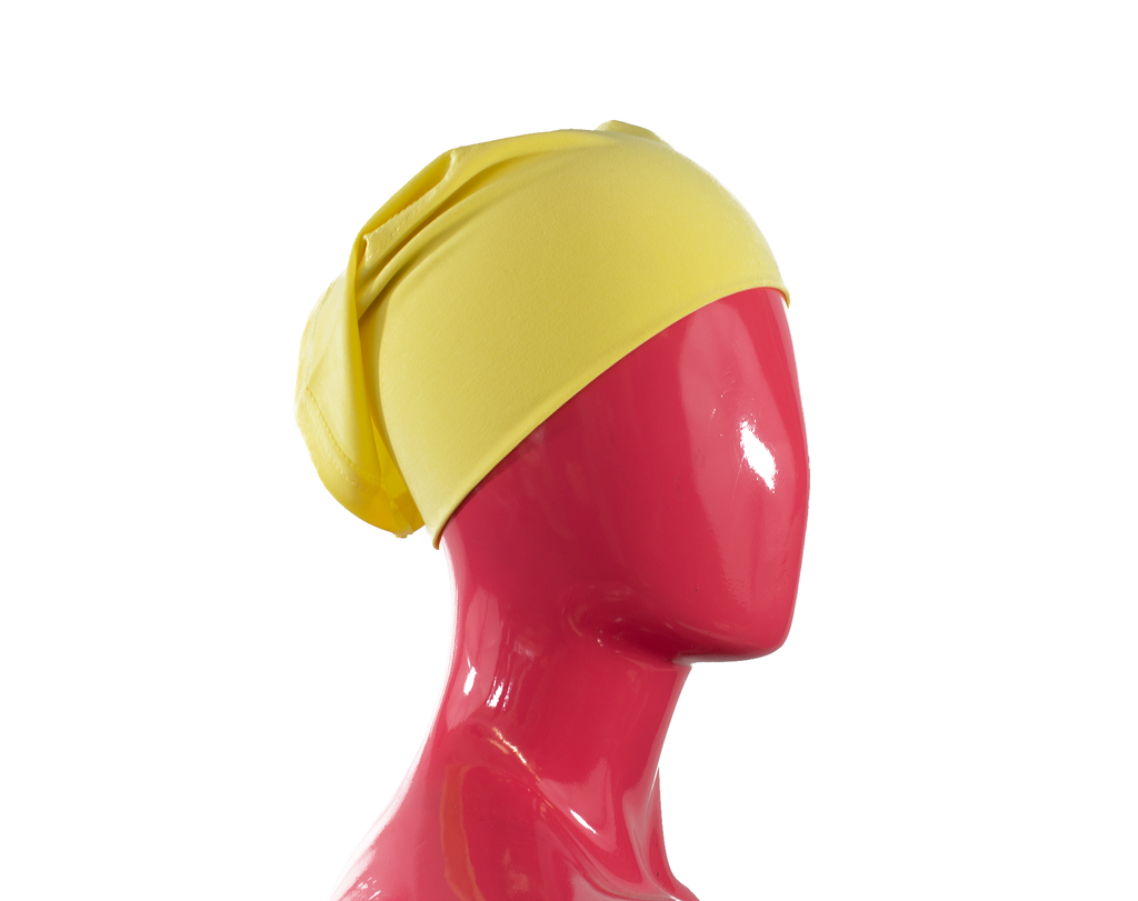 yellow under scarf tube cap bonnet for under hijab