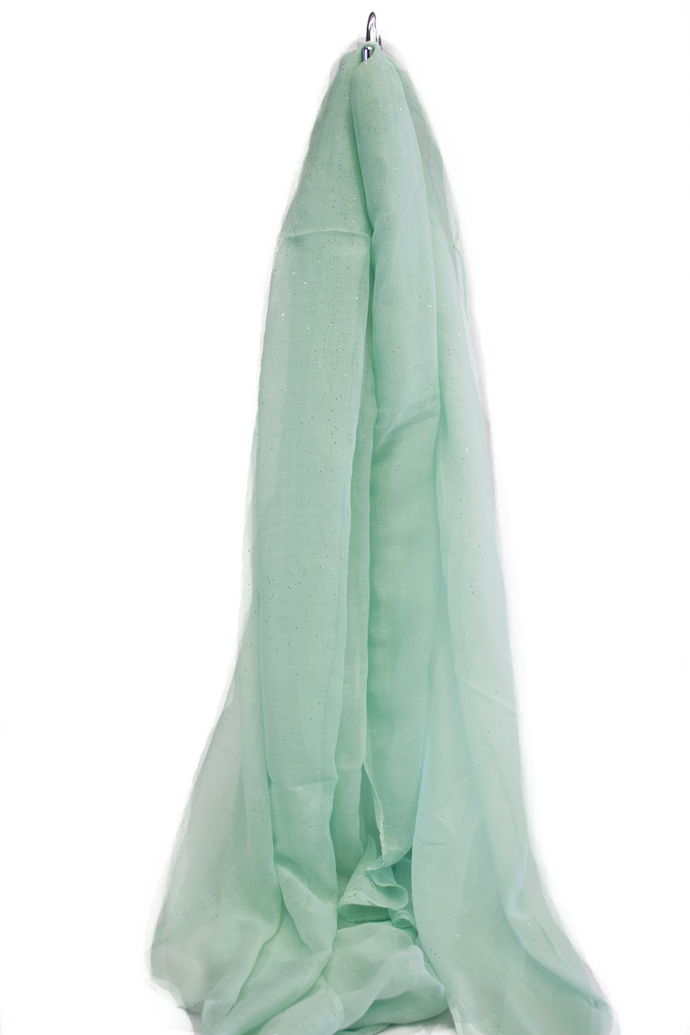 Glitter Viscose Hijab - Mint Green