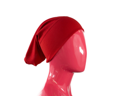red under scarf tube cap bonnet for under hijab