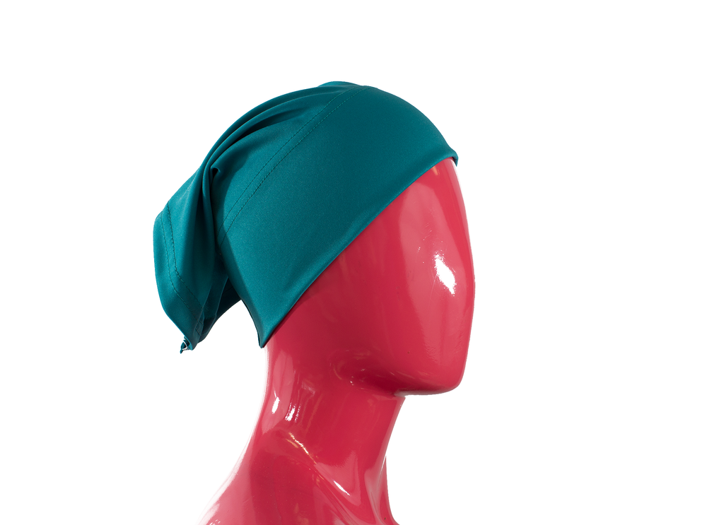 teal blue green under scarf tube cap bonnet for under hijab