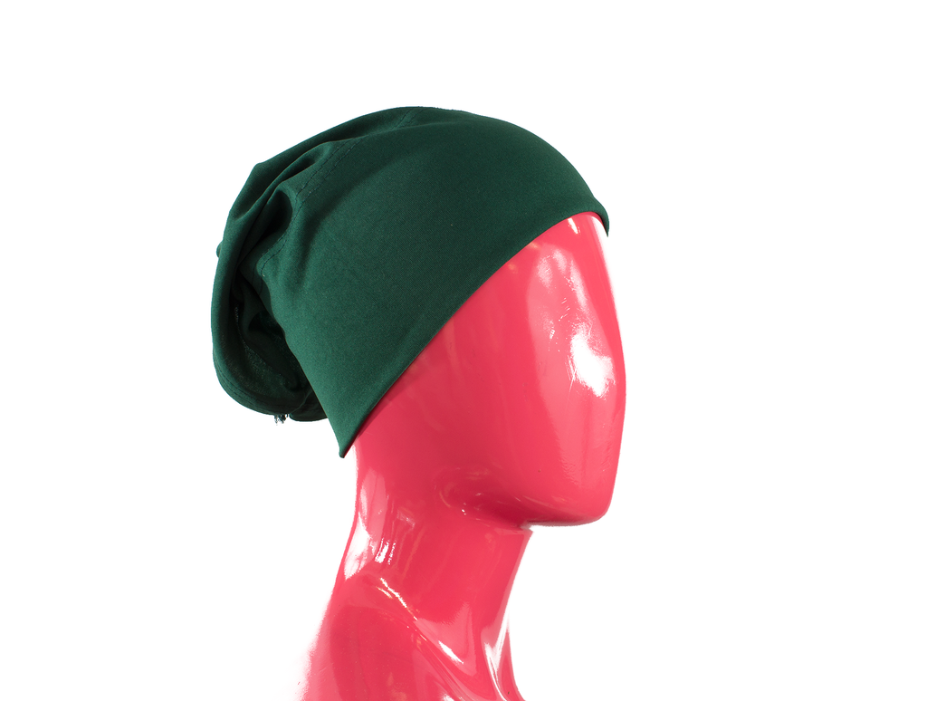 forest green under scarf tube cap bonnet for under hijab