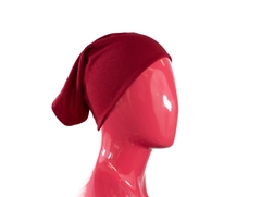 dark red under scarf tube cap bonnet for under hijab