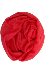 bright red viscose glitter hijab