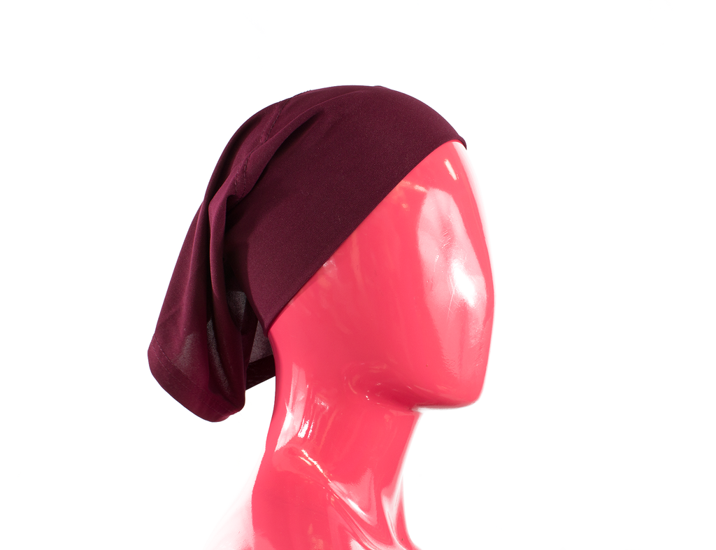 grape purple under scarf tube cap bonnet for under hijab