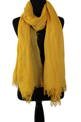gold yellow premium viscose crinkle cotton hijab