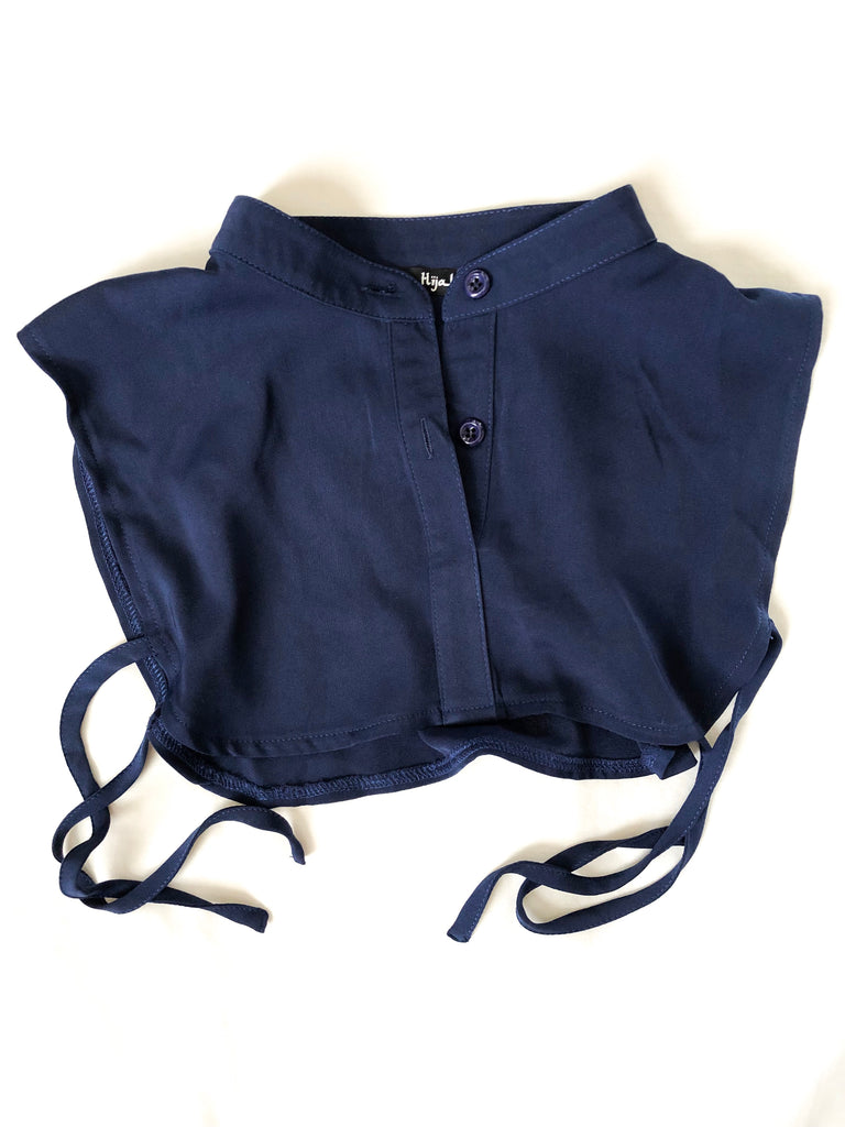 navy fake collar with buttons