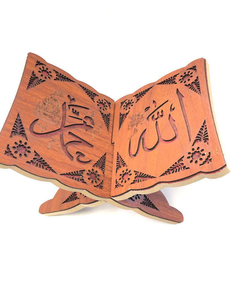 mini wooden quran book holder stand