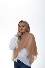 taupe chiffon hijab