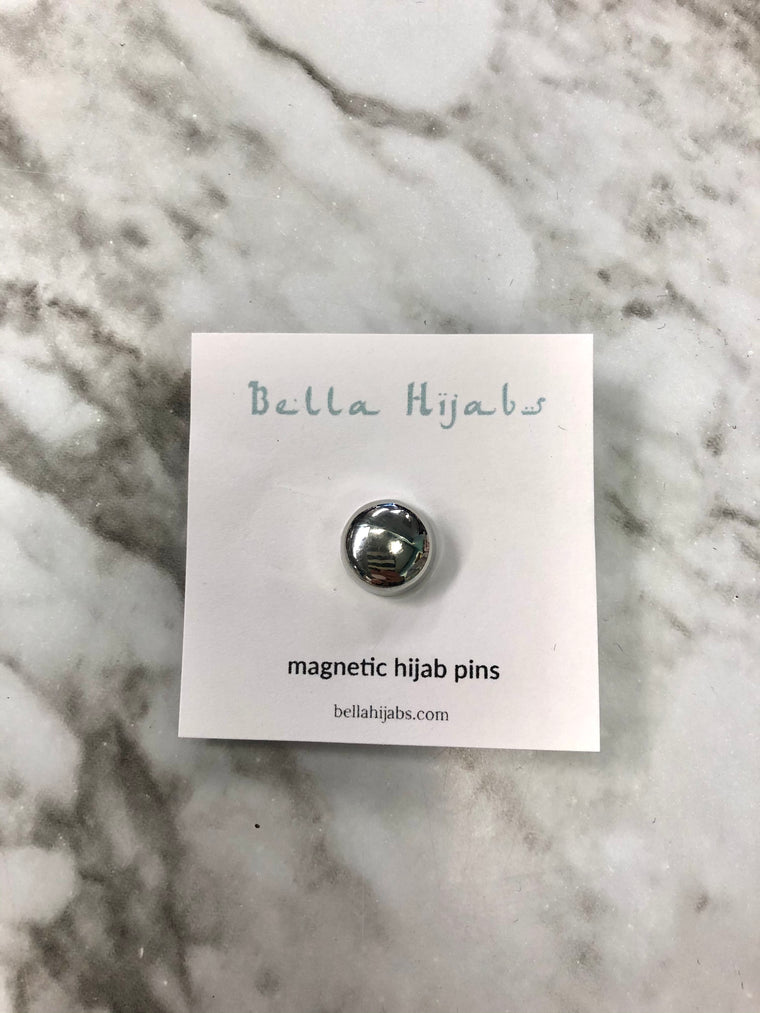 Glossed Magnetic Pin - Silver