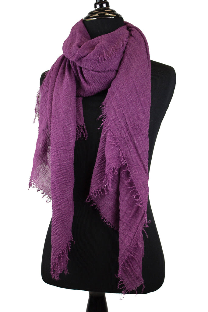 purple premium viscose crinkle cotton hijab