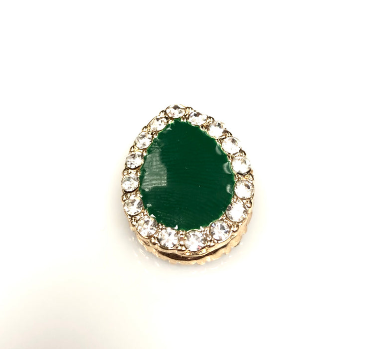 Pear Shaped Magnetic Pin - Forest Green