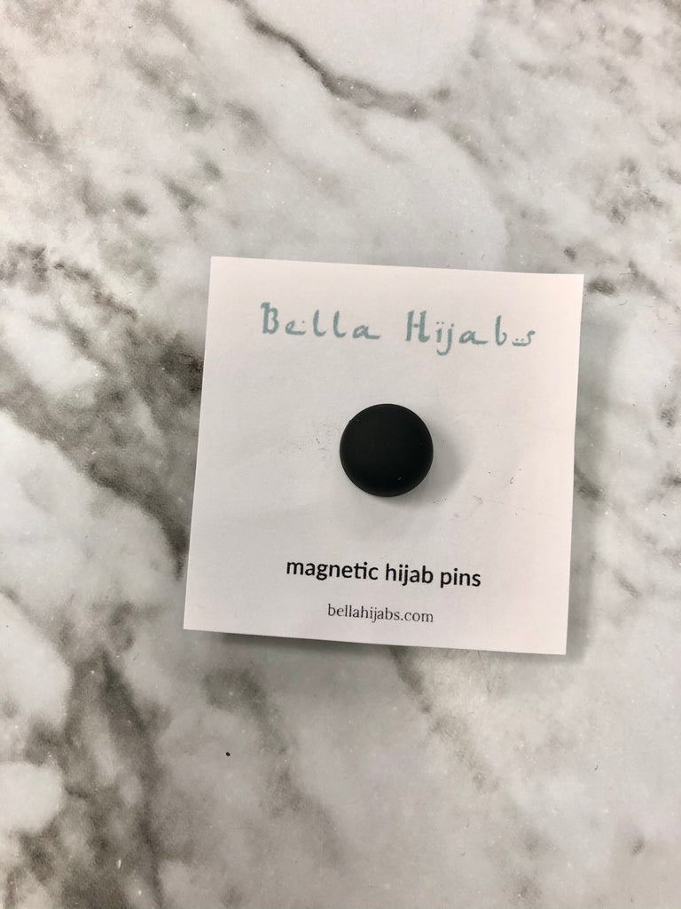 matte black magnet hijab pin