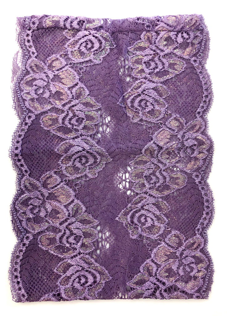 lavender purple lace undercap scarf bonnet for hijab