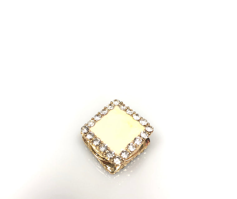 Square Shaped Magnetic Pin - Cream