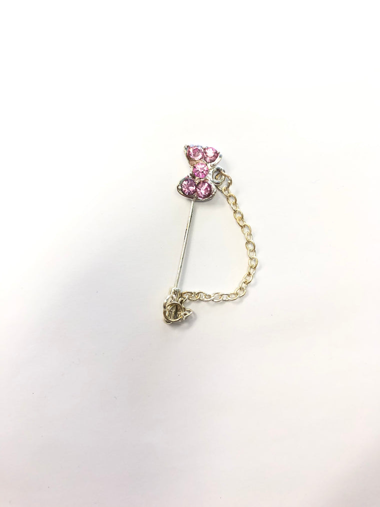 Clasp Pin - Light Pink Bow