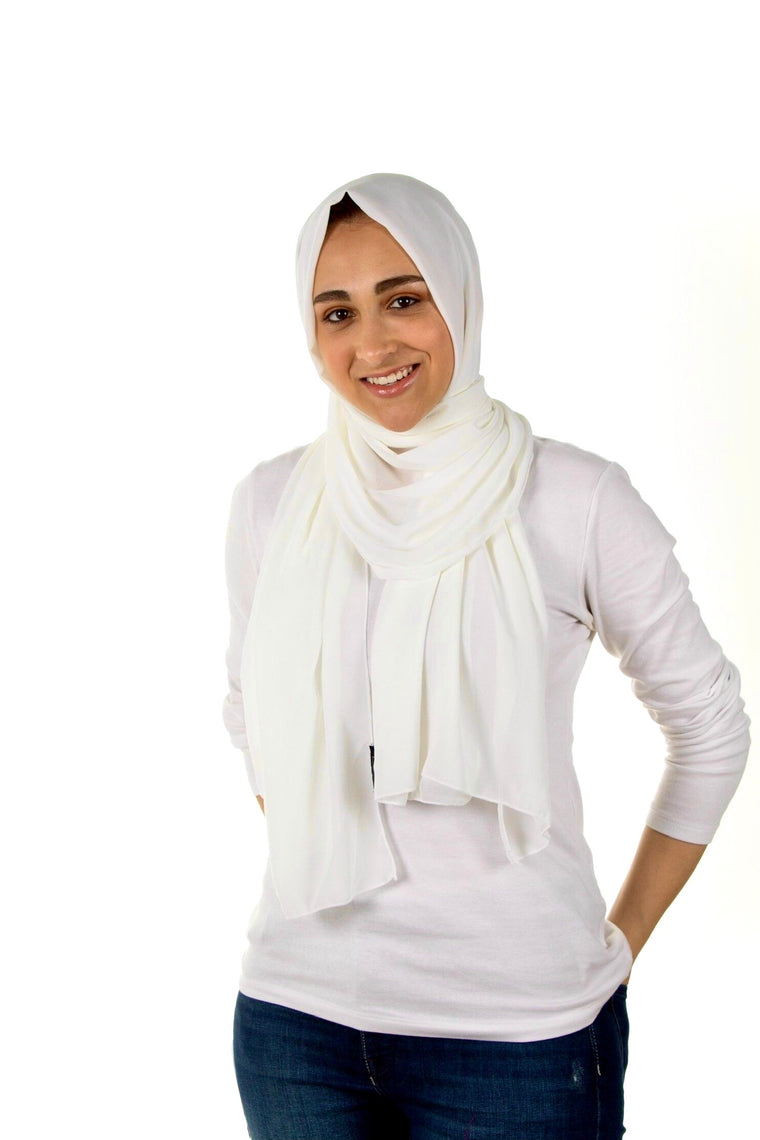 Premium Chiffon Hijab - Off White
