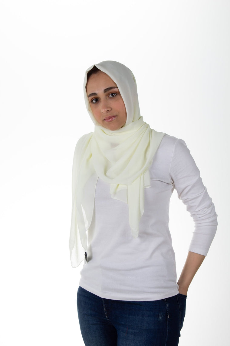 Premium Chiffon Hijab - Lemon Zest