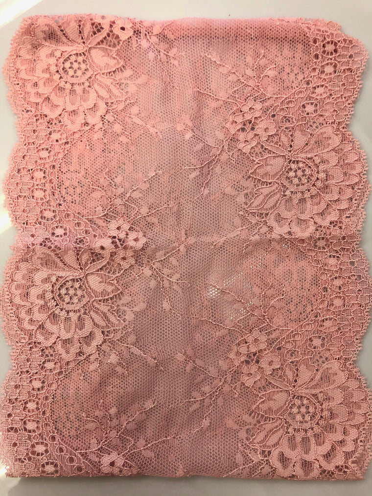 Lace Under Scarf Tube Cap - Dusty Pink