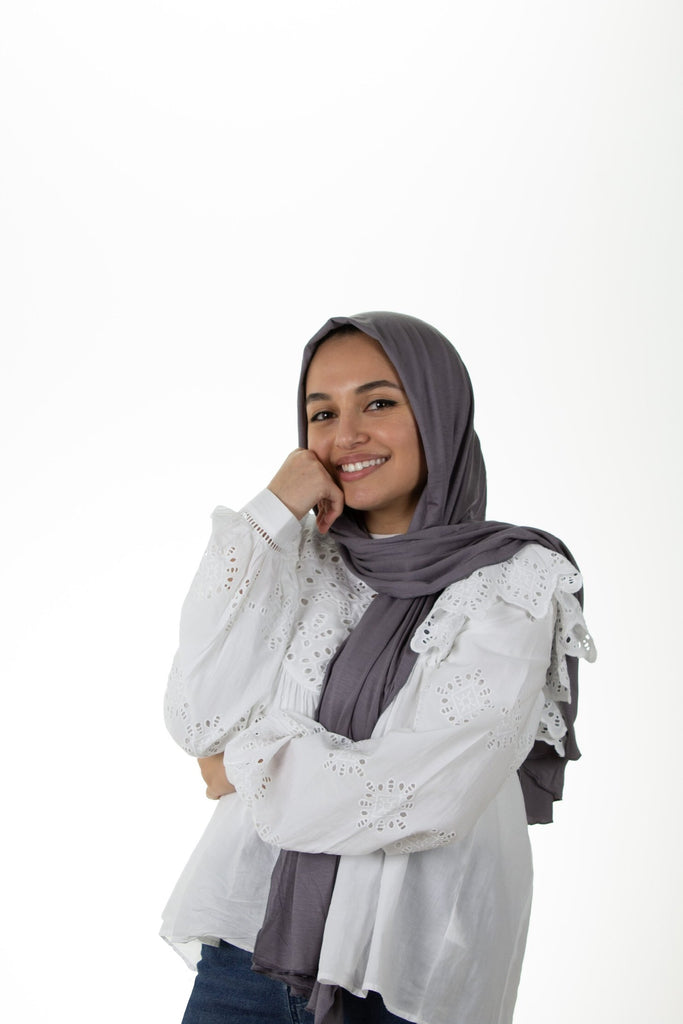 dark gray jersey hijab